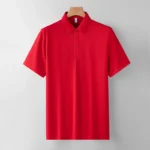 Embroidery Printing Logo Plain Polyester Quick Drying Breathable Sport Men Uniforms Work Polo Shirt-Red / S